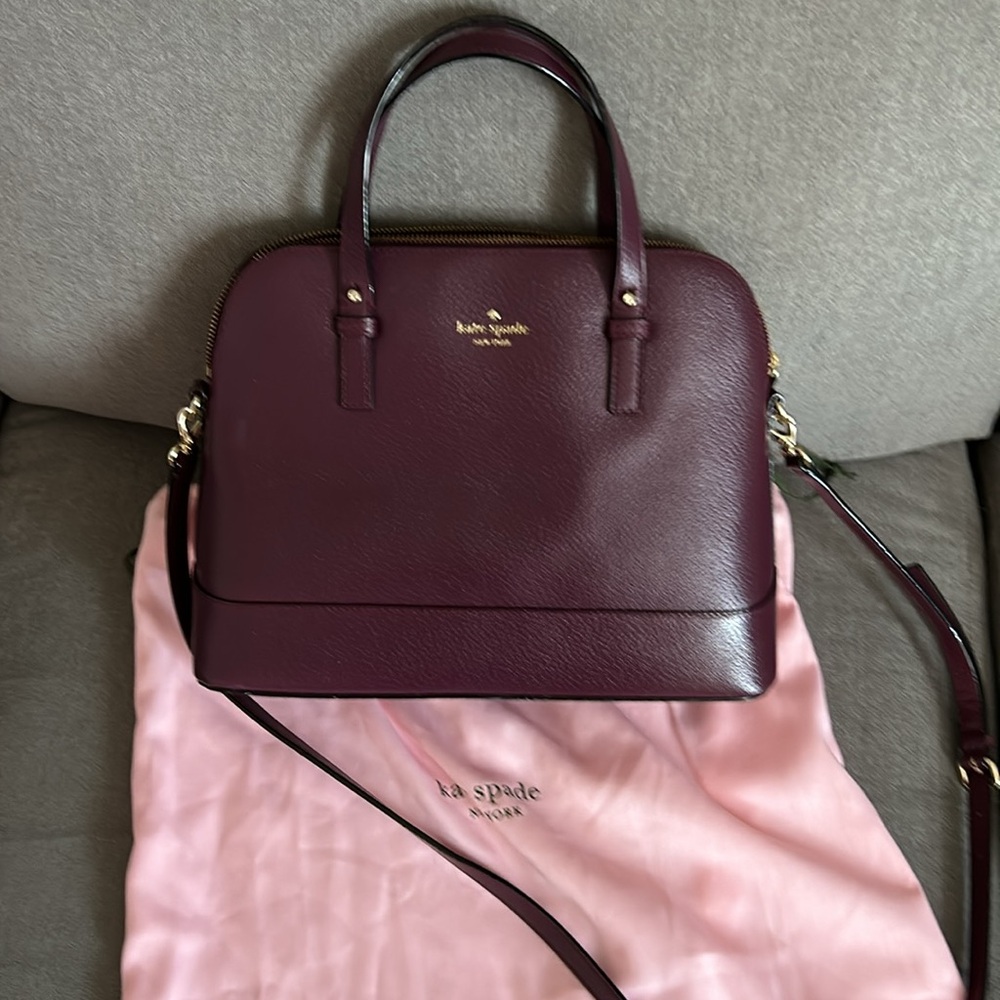 Plum leather Kate spade bag